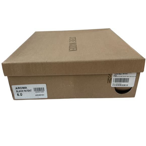 Steve Madden Boots Aroma Black Patent Leather Western Ankle Boot Women's Size 6 - Picture 5 of 10